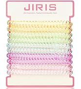 JIRIS Spiral Hair Ties, 10-Pack Small Phone Cord Hair Bands, No-Damage Elastic Coil Ponytail Hold...