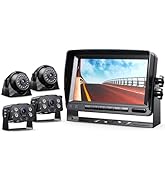 eRapta HD 1080p Backup Camera System Kit, 7-inch Reversing Monitor with Quad Split Recording IP69...