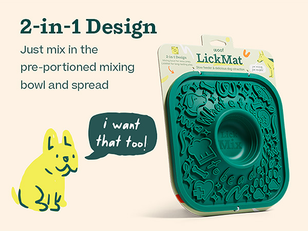 2-in-1 design: Just mix in the pre-portioned mixing bowl and spread.