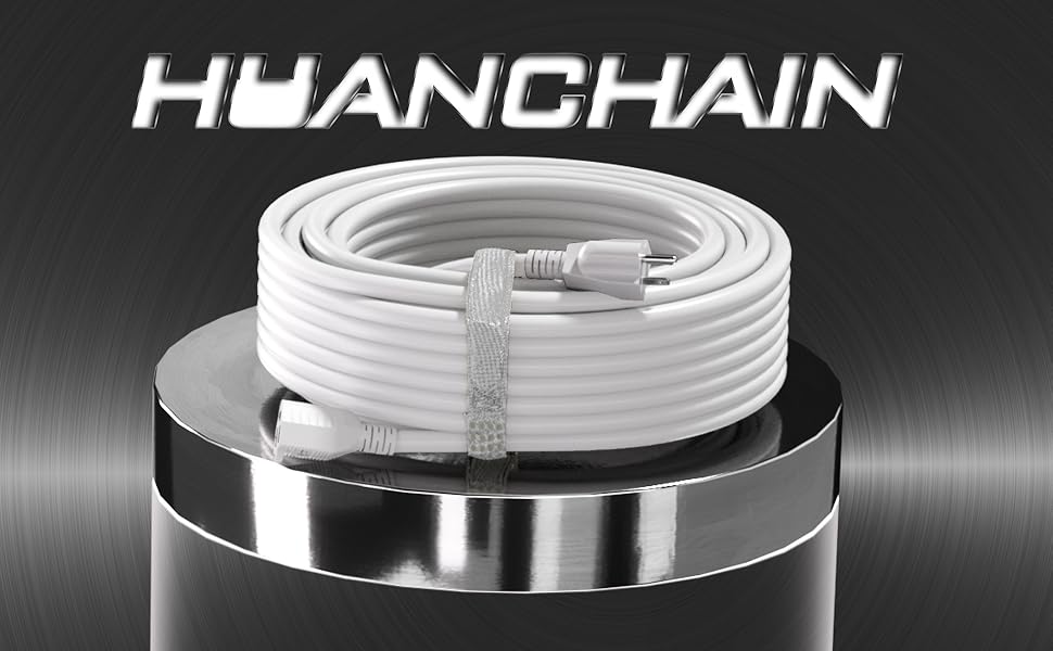 3 FT 16 Gauge White Outdoor Extension Cord,Waterproof, Flexible Cold Weather 3 Prong Electric Cord