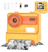 Mafiti Kids Camera Instant Print,1080P Instant Camera for Kids,Selfie Digital Camera with 2.4 Inc...