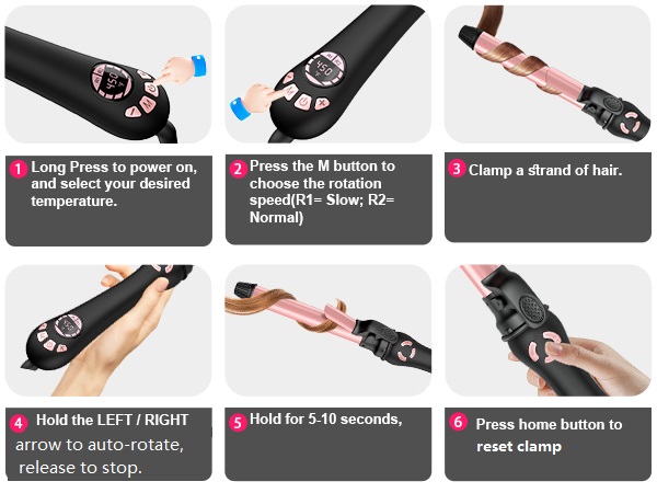rotating curling iron
