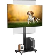 XINLEI Rotating Mobile TV Cart with Wheels Rolling TV Stand for 26-55" Flat Panel Screens TVs, Po...