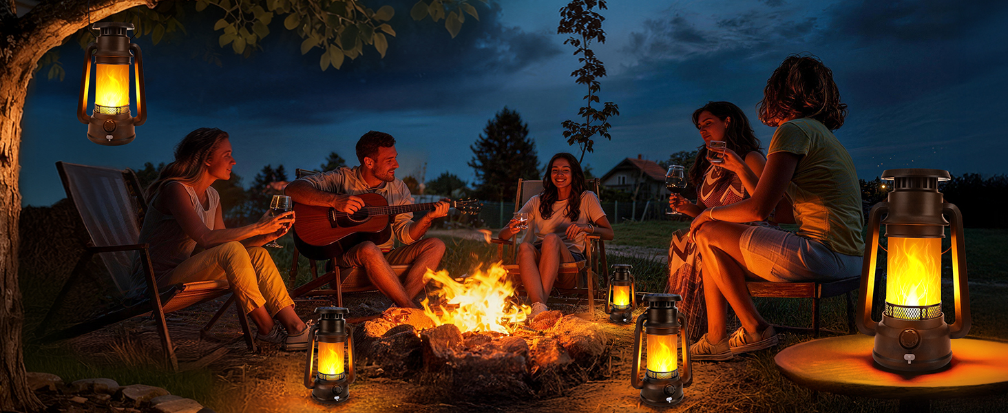 Solar &amp;amp; Battery Powered Lantern Outdoor Lights