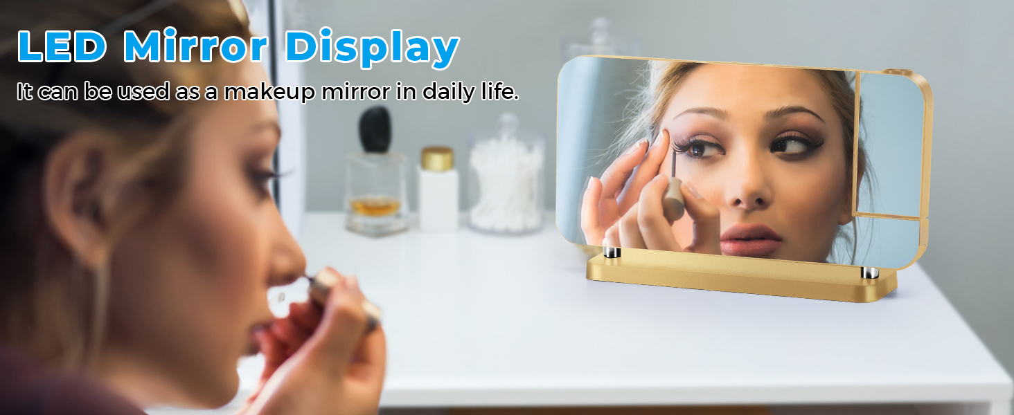 Projection Alarm Clock for Bedroom,7.4" LED Mirror Digital Clock Large Display