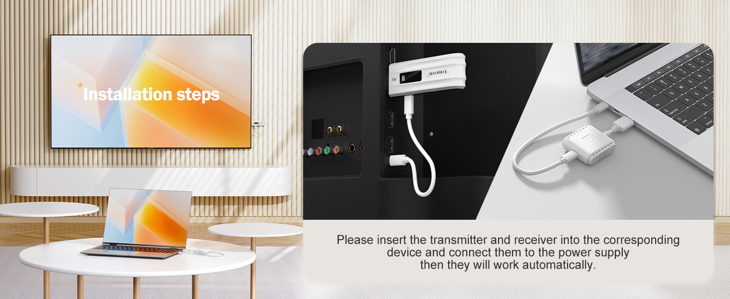 hdmi wireless video transmitter and receiver Installation steps