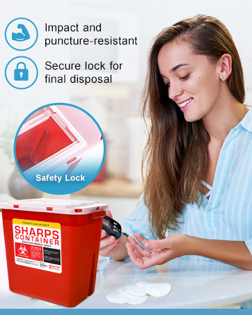 sharps containers for home use, sharps disposal container, sharp containers for needles