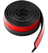 Lemonbest Universal 2.5M Car Front Bumper Lip Splitter Spoiler Rubber Skirt Protector Body Trim 8...