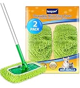 KEEPOW Reusable Wet Pads Refills Compatible with Swiffer Sweeper, Dry Sweeping Cloths, Washable M...