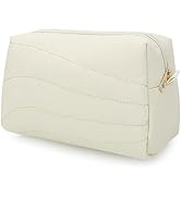 E-Tree Quilted Makeup Bag, Puffer Zipper Cosmetic Bag, Travel Size Makeu up Case Organizer, Cute ...