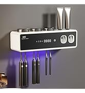Wall Mounted Toothbrush Holders, Automatic Toothpaste Dispenser, 3 Cup Rechargeable Electric Toot...