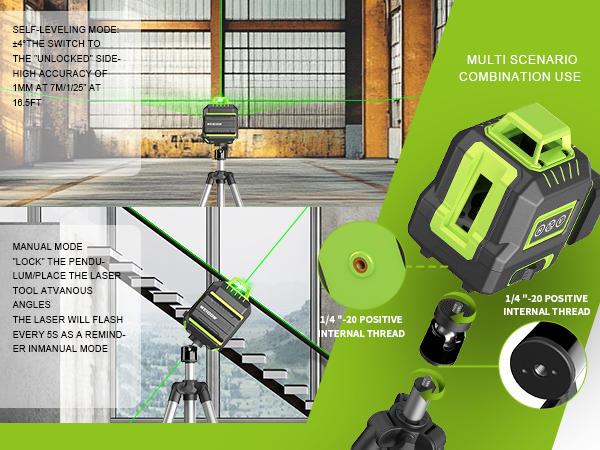 360° automatic leveling, can play diagonal line