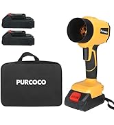 PURCOCO Cordless Leaf Blower Handheld, Jet Dry Mini Blower with 2X 20V Batteries, Lightweight for...