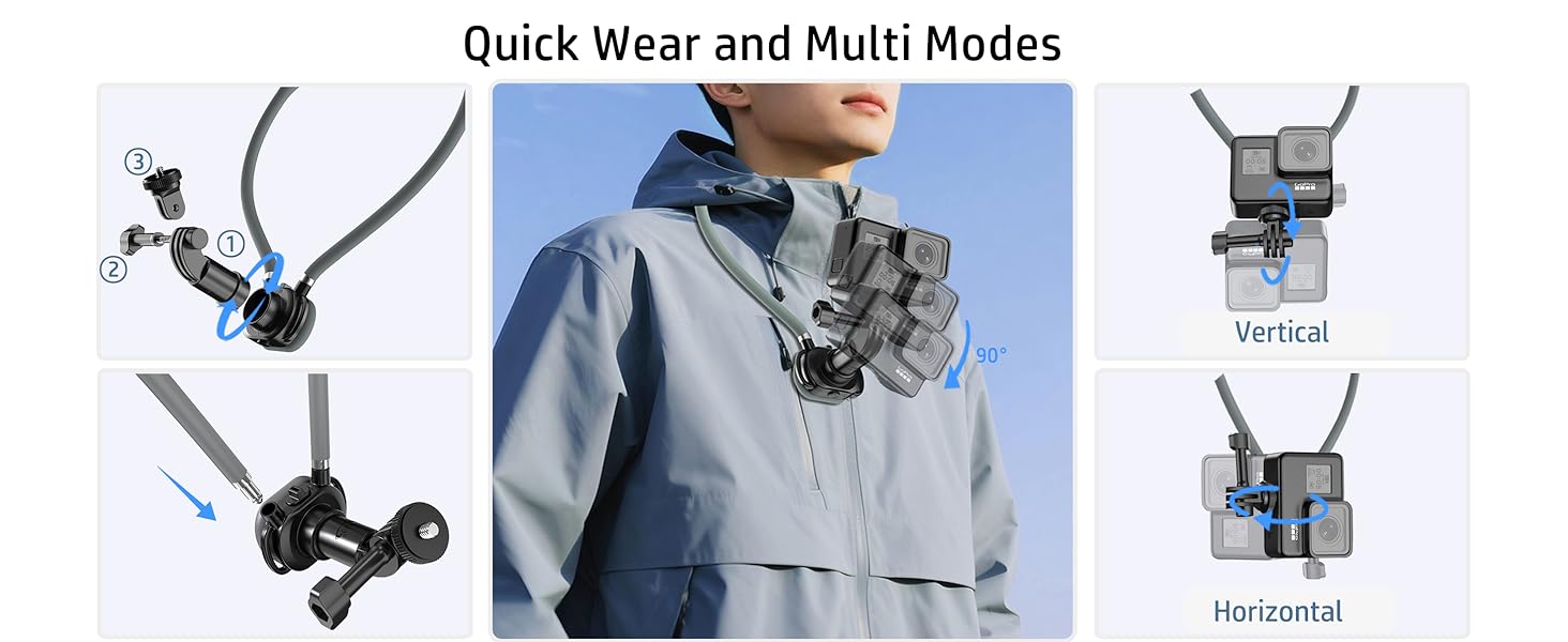 Neck Mount Specially Designed For Pov Shots