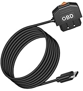 MISYNLON OBD Power Cable for Dash Camera, OBD2 to USB C Power Adapter Hardwire Charger Cord, 12-2...