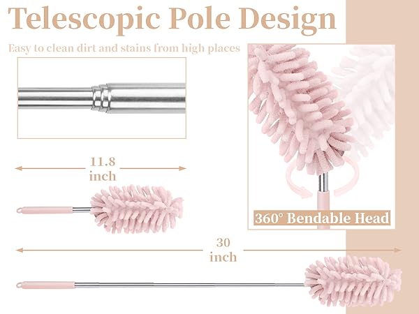 Pink Microfiber Car Duster