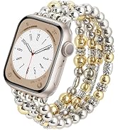 KOREDA Beaded Bracelet Compatible for Apple Watch Band 38mm 40mm 41mm 42mm 44mm 45mm 46mm Series ...
