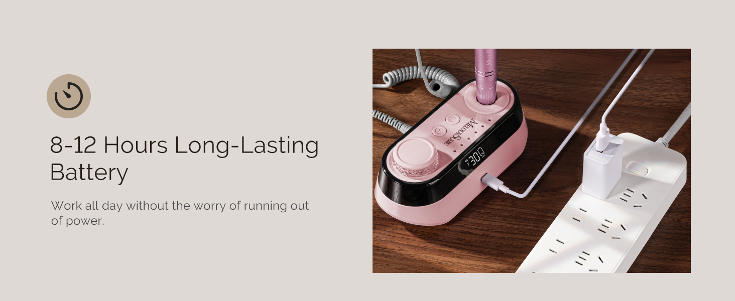 8-12 hours long-lasting battery