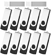 Aretop Flash Drive 2GB 10 Pack, Premium USB2.0 Classic Swivel Pen Drive Memory Stick Thumb Drives...