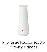 Kitchen Mama Rechargeable Gravity Salt and Pepper Grinder, Adjustable Coarseness, Refillable