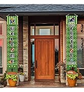 Football Party Banner Football Party Decorations Welcome Porch Sign for Football Theme Festival B...