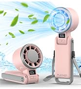 PlayHot Portable Handheld Turbo Fan with Ice Cooling, Rechargeable Personal Fan, Up tp 12Hrs Cool...
