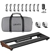 LEKATO Guitar Pedal Board, Pedal Board with Built-in Power Supply, 15.5x5.1x1.6" 1.3LB, Aluminum ...