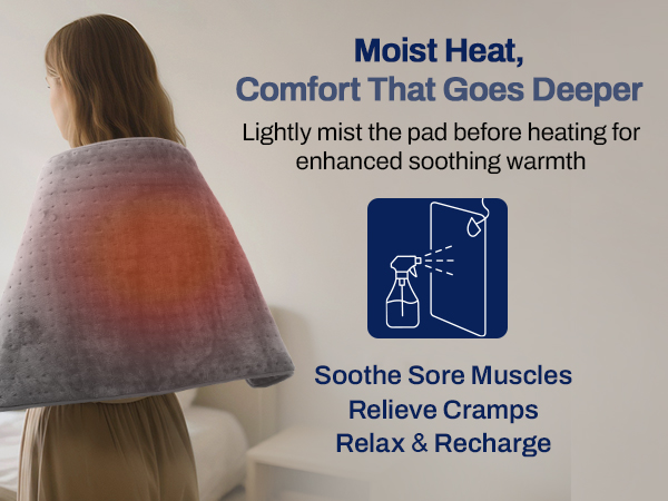 moist heat for deeper relief