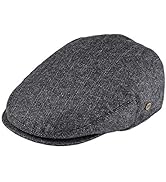 VOBOOM Men's Herringbone Flat Ivy Newsboy Hat Wool Blend Gatsby Cabbie Cap
