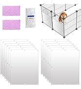 12 Pcs Pet Cage Liner Protection 10 × 8'' Rabbit Cage Urine Guard Side Lining Shield Covers Preve...
