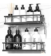 YASONIC Shower Caddy Adhesive, Rustproof Shower Shelves for Inside Shower, Large Capacity Bathroo...