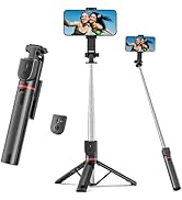 Selfie Stick for iPhone, 360°Rotating Tripod for Phone with Detachable Remote, Portable Phone Tri...