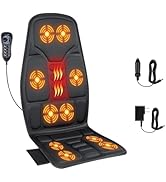 Back Massage Chair Pad, Back Massager with Heat for Pain Relief, Chair Massager for Full Body Mas...