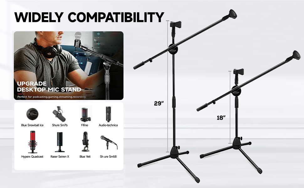 mike stands,mic boom,microphone boom,mic boom stand,magnetic mic holder,microphone stand boom