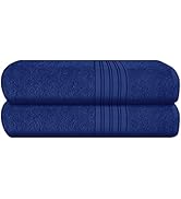 BOUTIQUO 100% Cotton 2 Pack Bath Towel Set 28x55, Eco-Friendly Large Bath Towels, Compact Quickdr...
