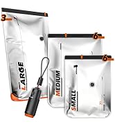 VacEase Ultra 15 Pack Vacuum Bags for Travel with USB &amp; Battery 2-in-1 Rechargeable Air Pump, Com...