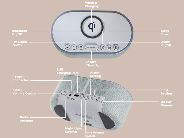 clock radio with charging station