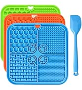 Lick Mat for Dogs, Dog Lick Mat with Suction Cups Dog Food Mats and Slow Feeder Cat Bowl for Dogs...