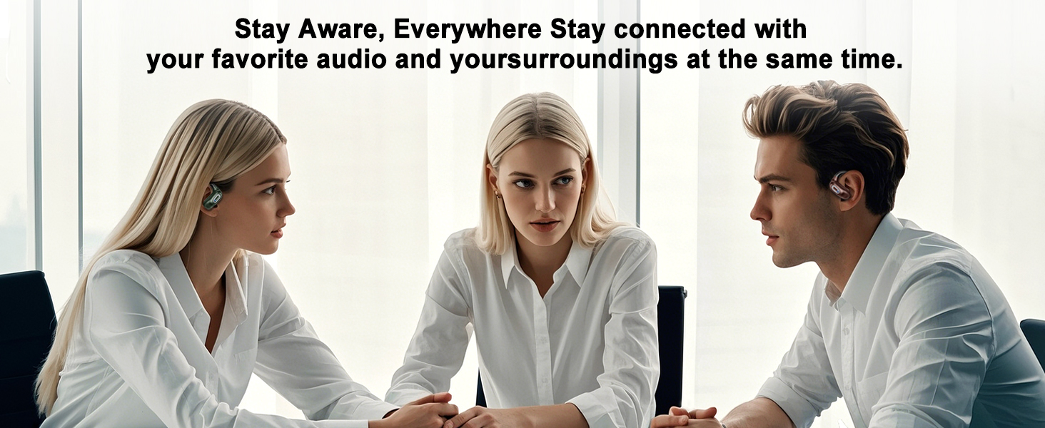 50H Playtime IPX7 Waterproof Earphones, Air Conduction &amp; HD Stereo