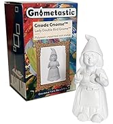 Gnometastic Gnude Mini Gnomes - Lady Double Bird Gnome Unpainted Gnome Statue, 3.75in Tall - DIY ...