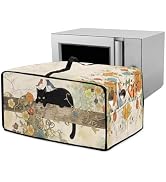 Doojoayie Black Cat Coffee Appliance Dust Cover 4 Slice Toaster Cover Small Appliance Dust Protec...