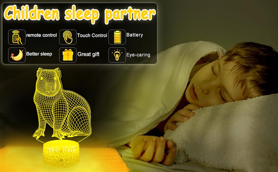cute capybara night light 