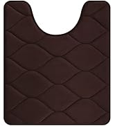Colorxy Memory Foam U-Shaped Toilet Rugs, Ultra Soft &amp; Non-Slip Bathroom Rugs, Water Absorbent an...