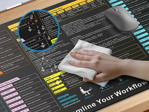 xl extended excel cheat sheet pad