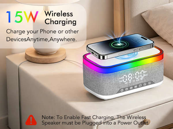 Bluetooth Speaker with Wireless Charging