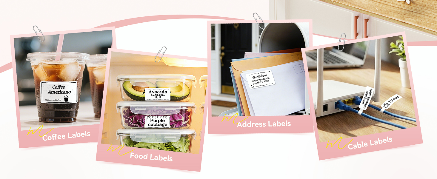 NIIMBOT B2 Label Maker Machine with Tape, Portable Bluetooth Label Printer with Multiple Templates