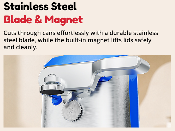 NK-0730 Stainless steel blade &amp;amp; magnet, easy safe can opening