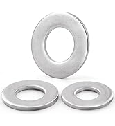 VGBUY 300PCS #10 Flat Washers for Screws and Bolts, 1/2 OD, Thickened 304 Stainless Steel #10 Was...