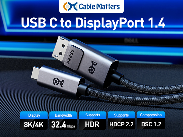 USB C to displayPort Cable