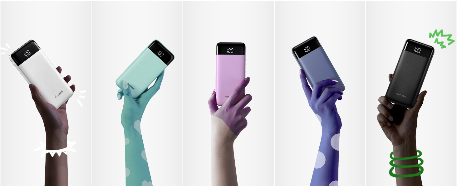 Portable Charger with built in cables